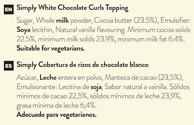 Simply White Chocolate Curls