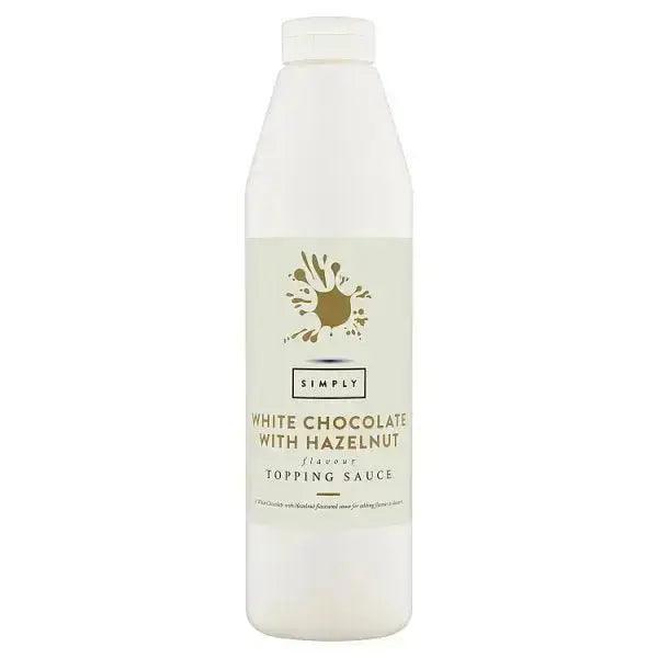 Simply White Chocolate with Hazelnut Flavour Topping Sauce 1kg