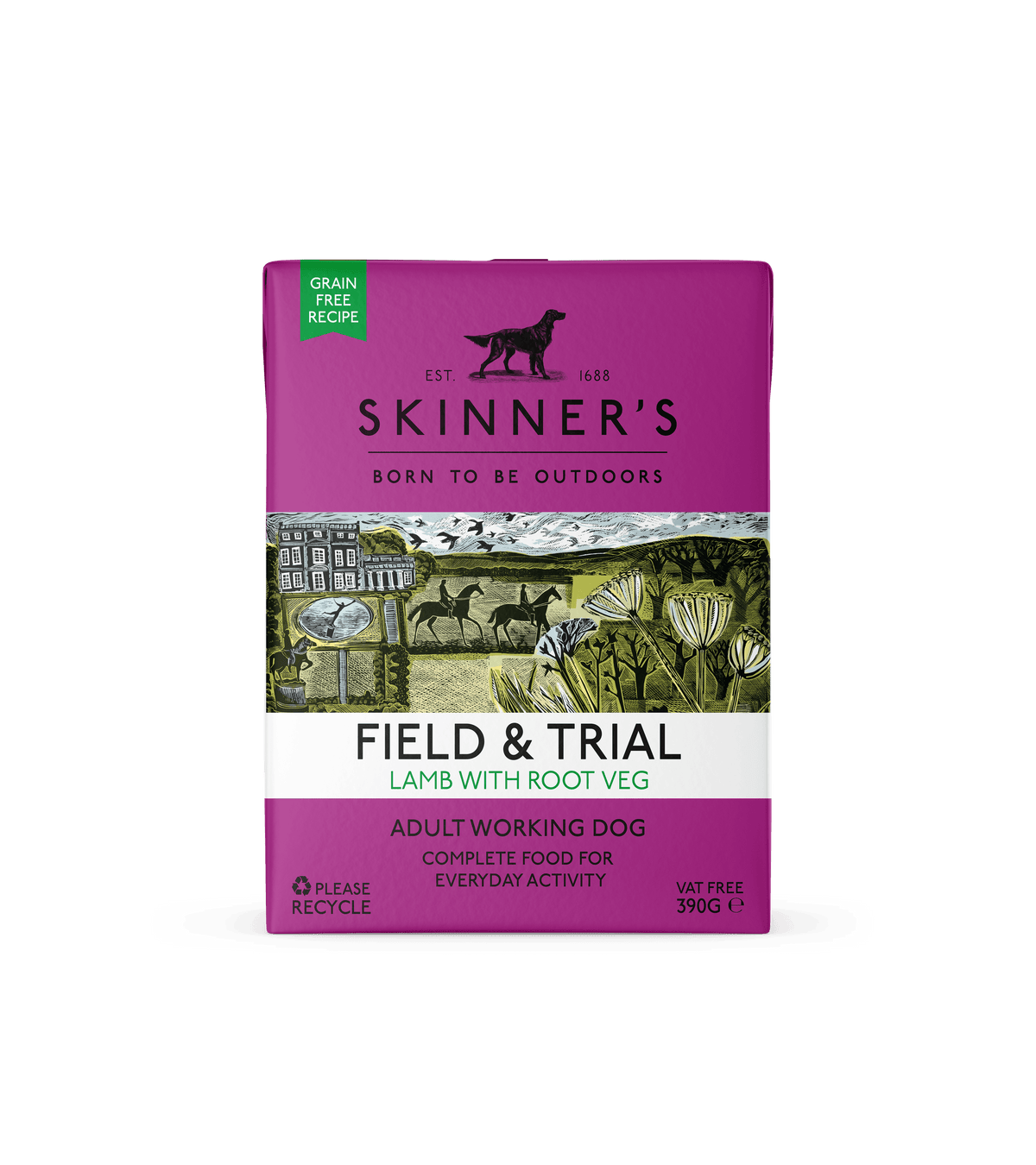 Skinners Field and Trial Adult Grain Free Lamb with Root Vegetables 390g - Case of 18