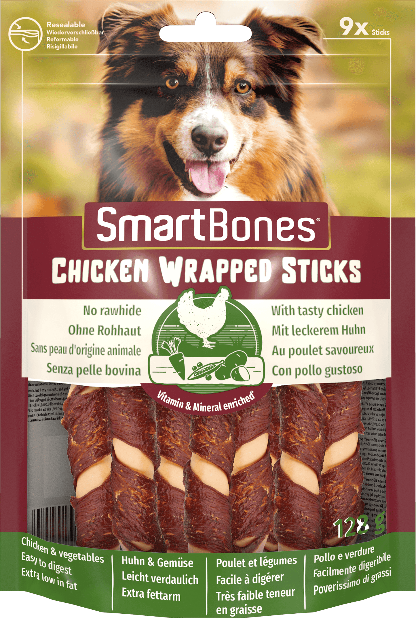 SmartBones Chick Wrap Sticks Sml 9pc x 8
