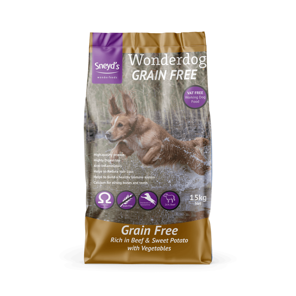 Sneyds Wonderdog Beef Grain Free 15kg