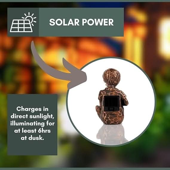 Solar Boy & Girl Lantern Garden Ornaments LED Statues