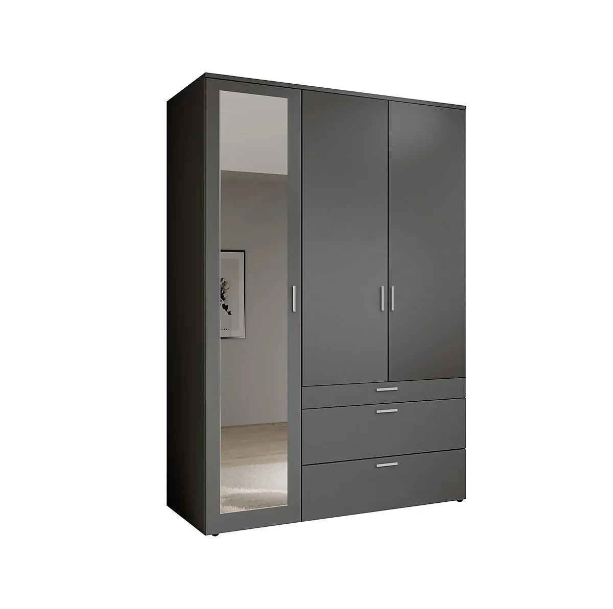 Vesala 3 Hinged Door Wardrobe with Mirror