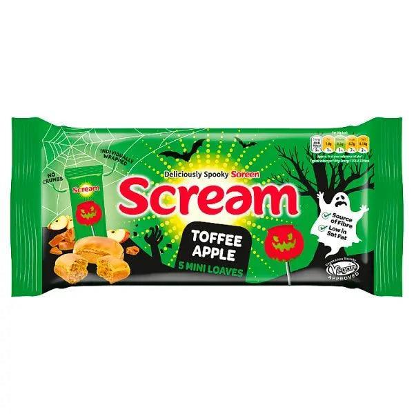 Soreen Scream Toffee Apple Mini Loaves, Halloween Snack Bars 5 x 30g (Case of 8)