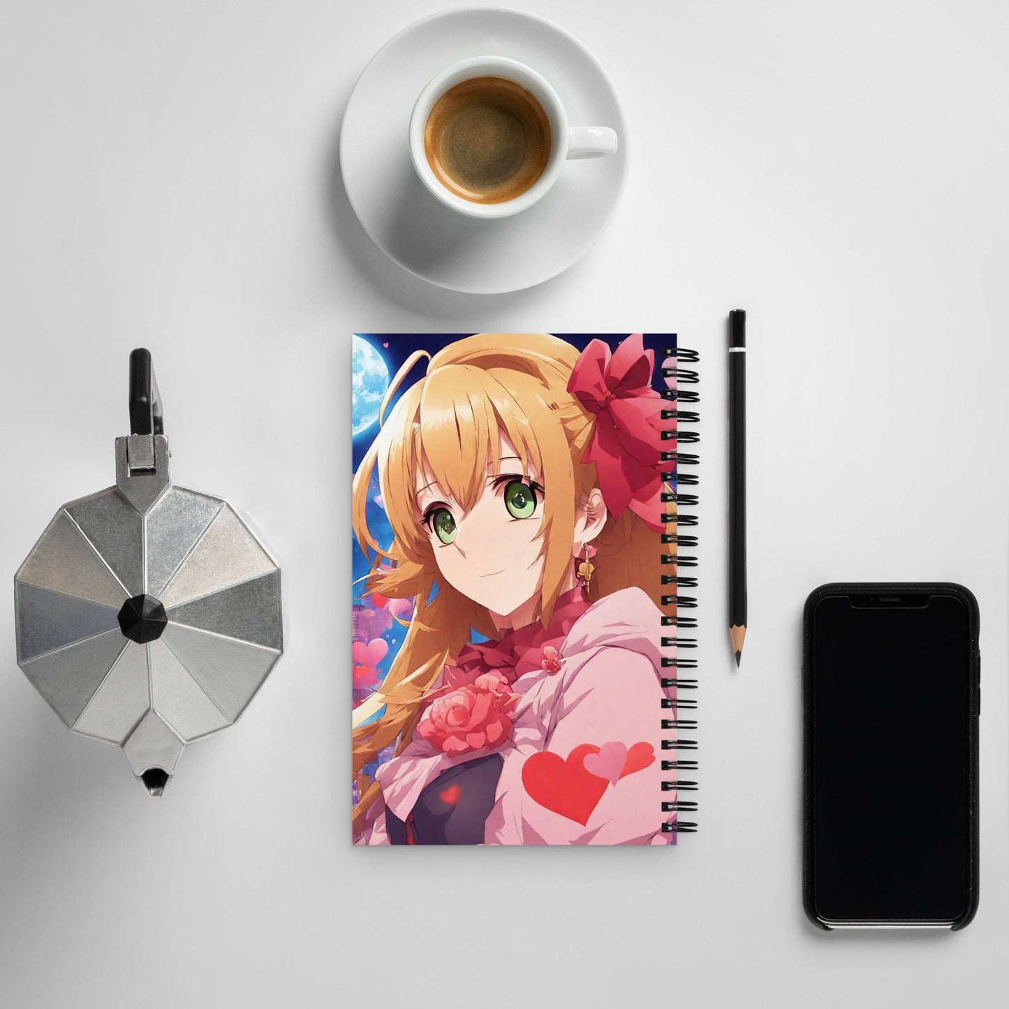 Anime Spiral Notebook — AI Designed Cover