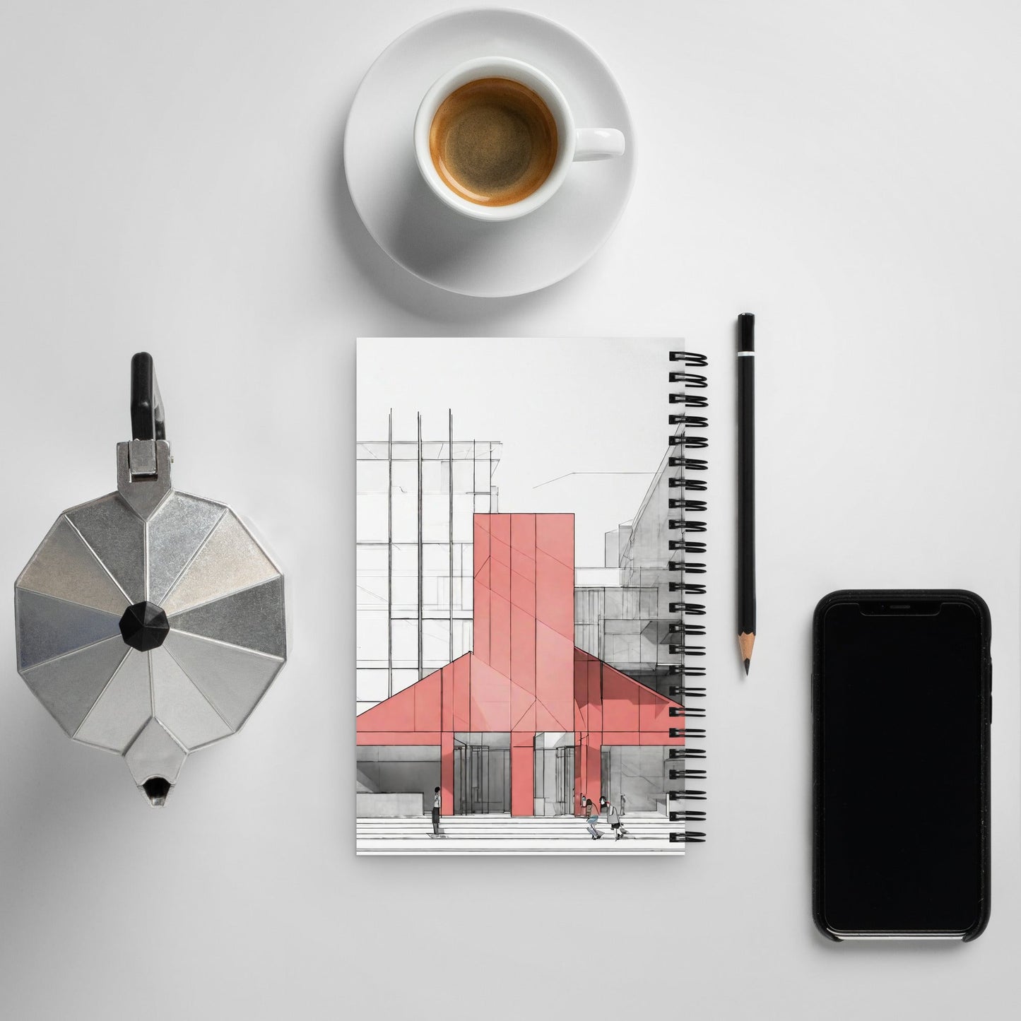 Architectural Spiral Notebook — AI Designed Cover