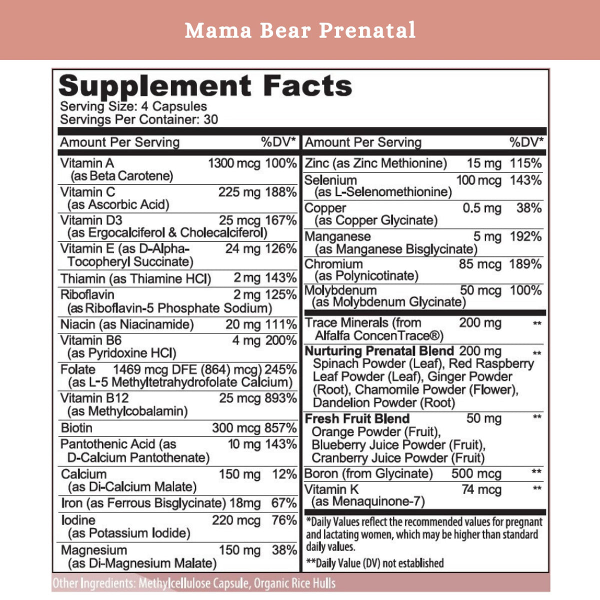 SPRIGS Mama Bear Prenatal Vitamins for Women, 120 Capsules | Pregnancy, Conception & Nursing