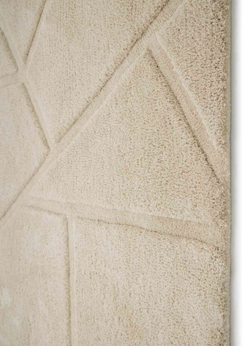 Scandinavian Deep Pile Rug – Cream and Brown