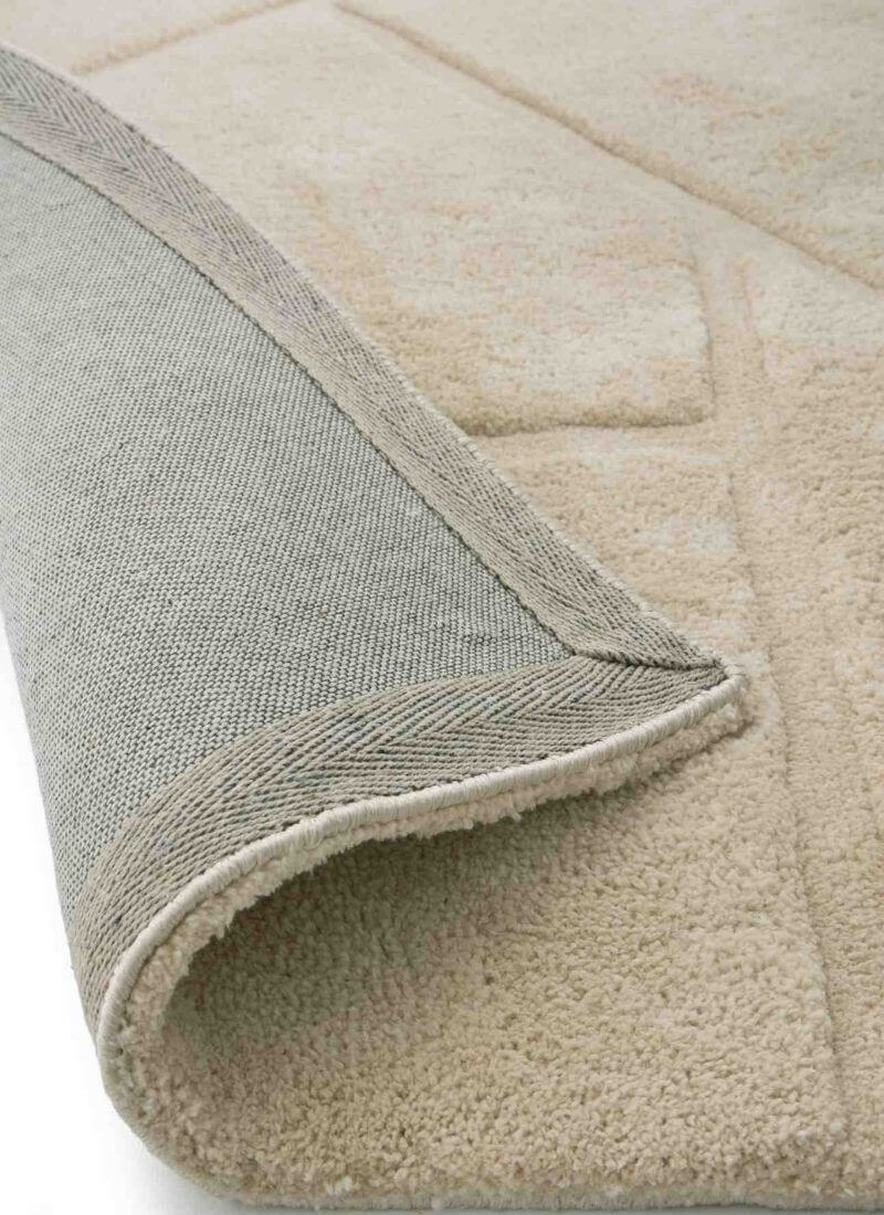 Scandinavian Deep Pile Rug – Cream and Brown