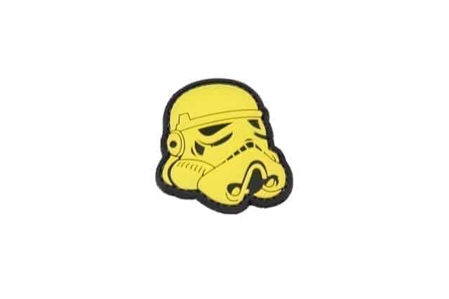 Star Wars Stormtrooper helmet velcro morale patch (Yellow)