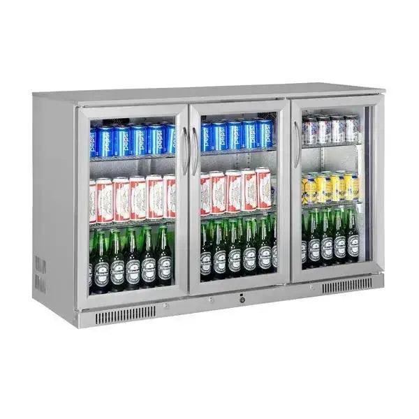 Sterling Pro Triple Door Bottle Cooler ST/STEEL HINGED SP3HC-STS