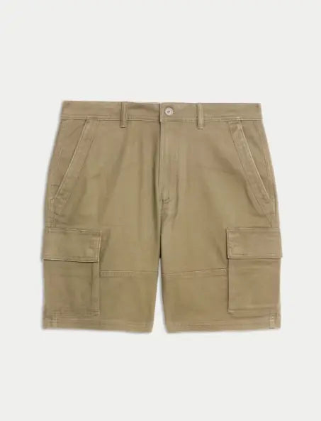 Straight Fit Stretch Cargo Short