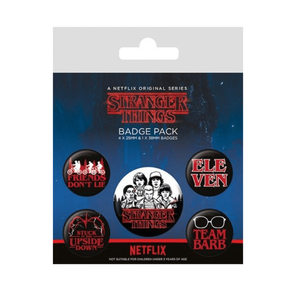 Stranger Things Pin-Back Buttons 5-Pack Characters