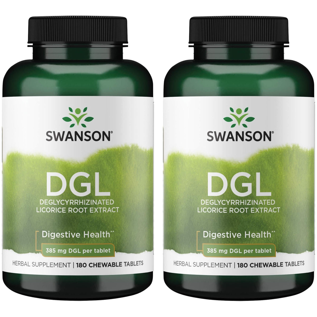 Swanson DGL Licorice 385 mg Chewables – 180 Count (2 Pack)
