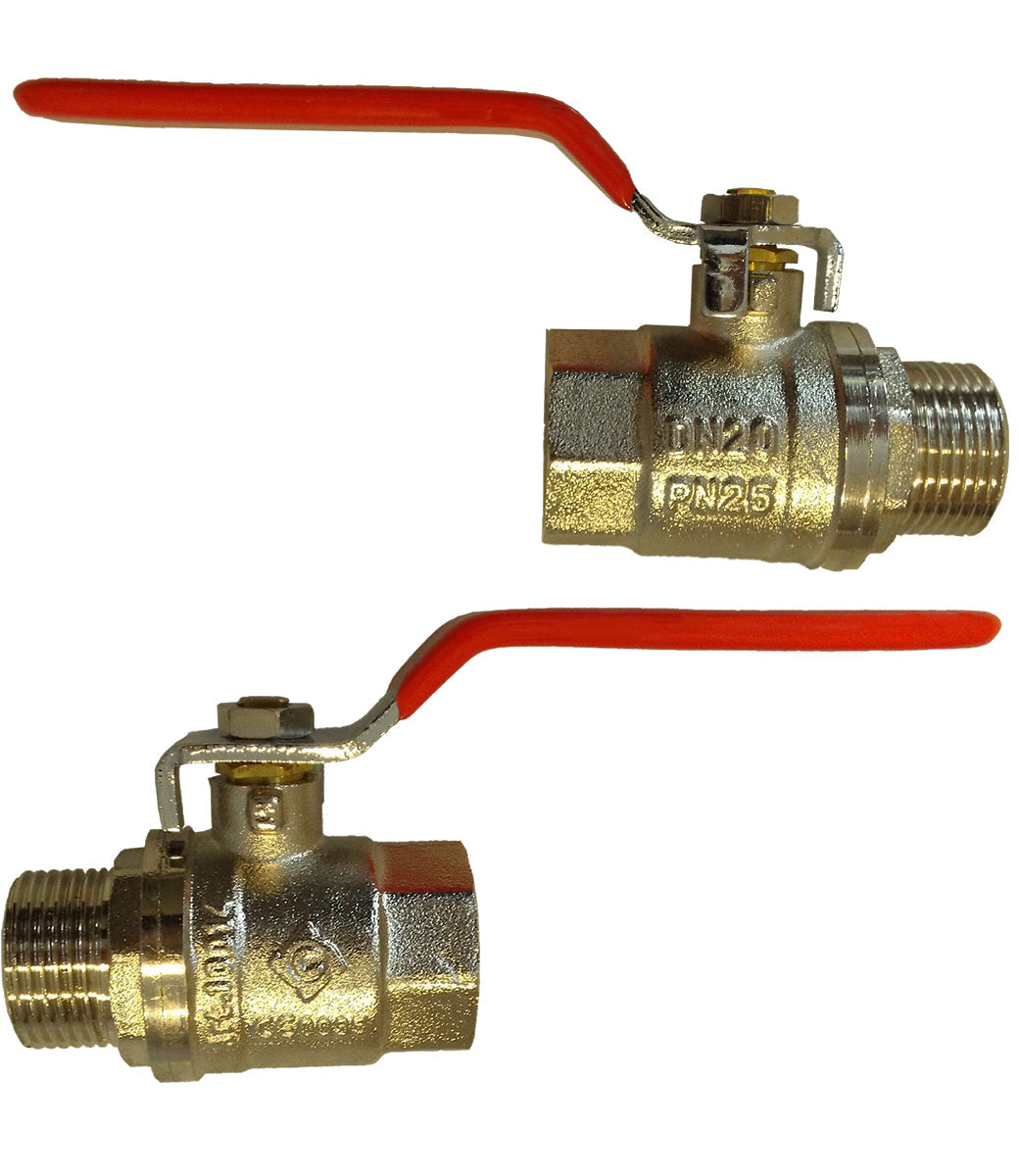 Brass Nickel-Plated Lever Valve 1.5in BSPM-F Water Connector Brass Water Fitting