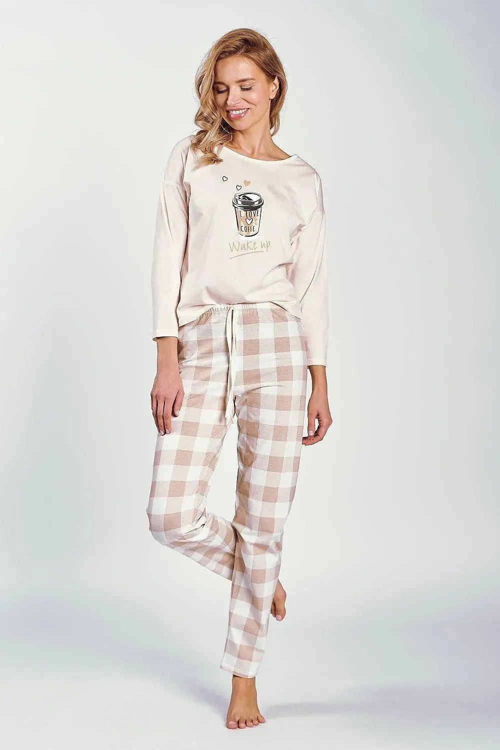 Taro sleeve blouse and long pants pyjama