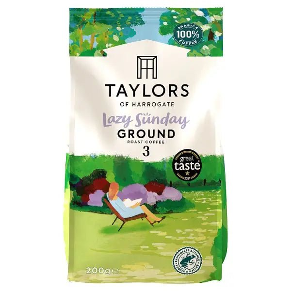 Taylors of Harrogate Lazy Sunday Ground Roast Coffee 200g (Case of 6)