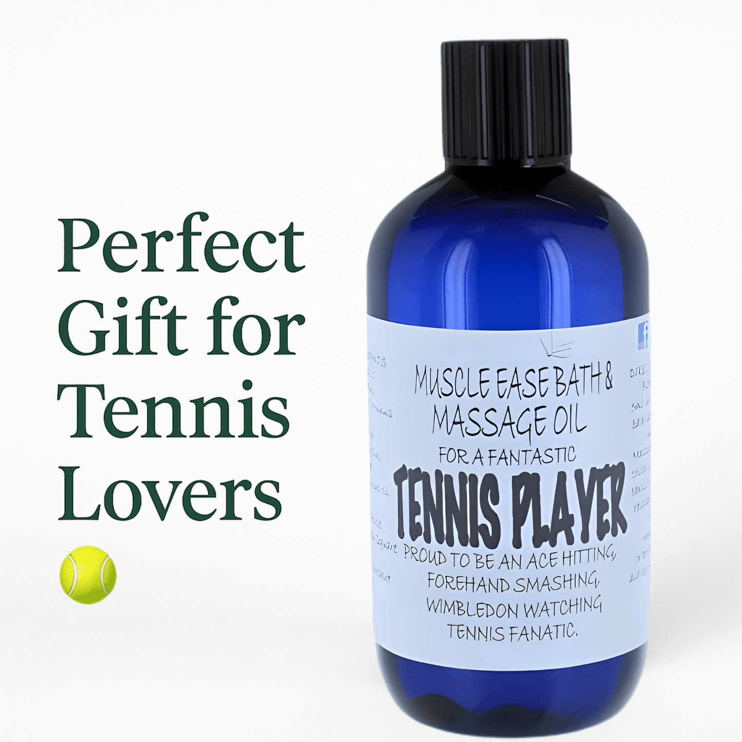 Tennis Player’s Gift Bubble Bath – 250ml | Handmade Relaxing Bath Soak for Sports Recovery – SLS & Paraben Free, Vegan, Yorkshire-Made