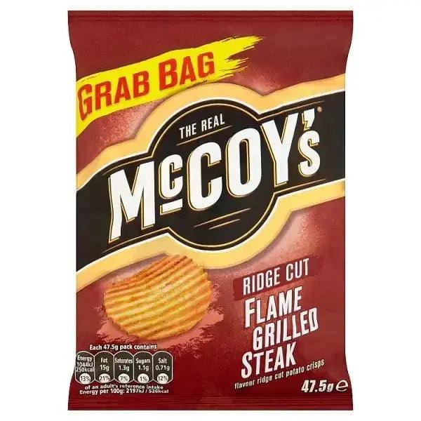The Real McCoys Flame Grilled Steak Ridge Cut Potato Crisps 47.5g (Case of 26)