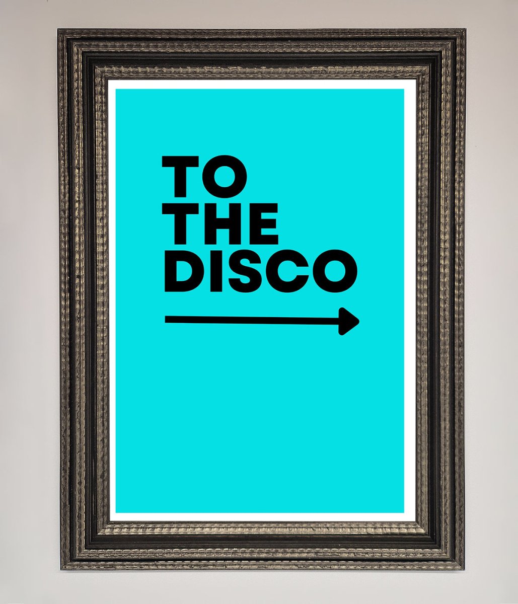 To The Disco Blue Framed Poster
