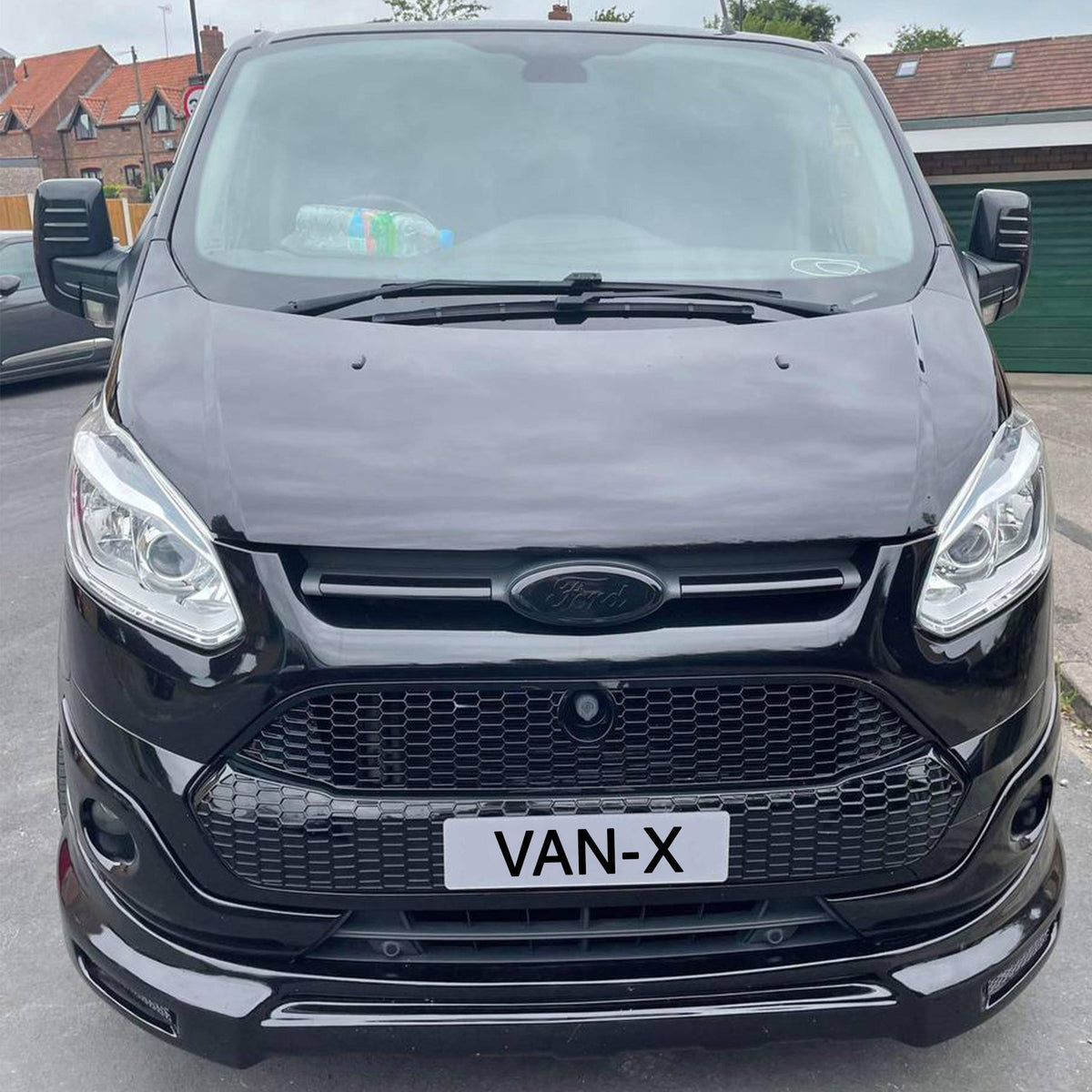 For Ford Transit Custom MK1 Honeycomb Front Grille Gloss Black (2012–2018) | Van-X
