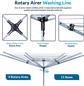 50M Rotary Airer Dryer Cover Metal Spike