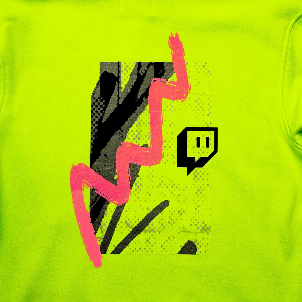 Twitch Hoodie Sweatshirt Green hooded with Print on Both Sides