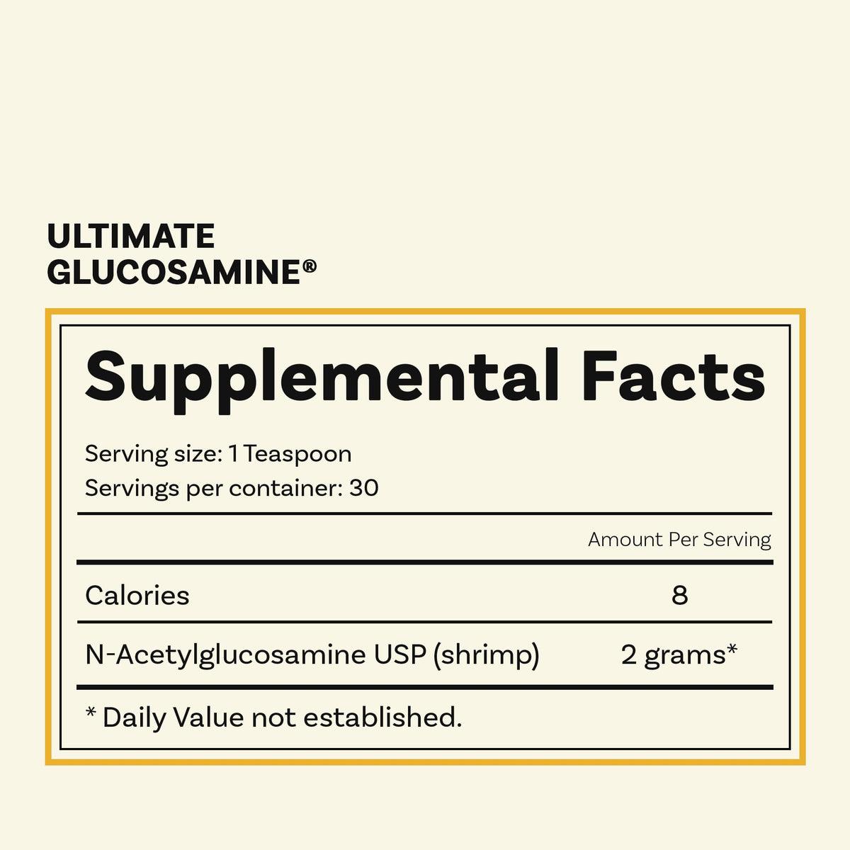 Ultimate Glucosamine Wellesley Therapeutics Inc, Mobility & Comfort, Long Term Joint Maintenance, Non-GMO, Gluten-Free, Dairy-Free, 60g, 30 Servings