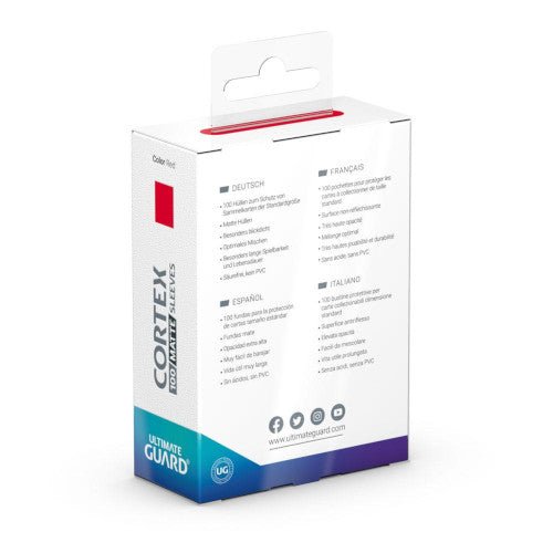 Ultimate Guard - Cortex Sleeves Standard Size - Matte Red 100pk