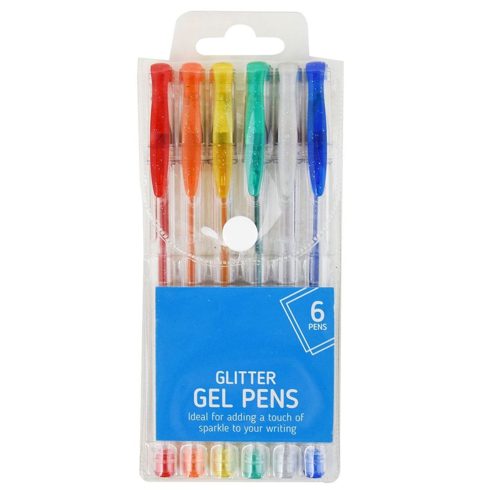 DNO 6x Glitter Gel Pens Kids School Stationary B00P0ZRFRG STA1467