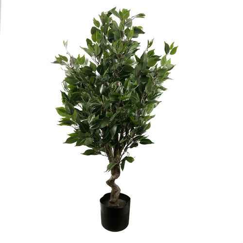 110cm Artificial Evergreen Ficus Tree Multicolour Planter
