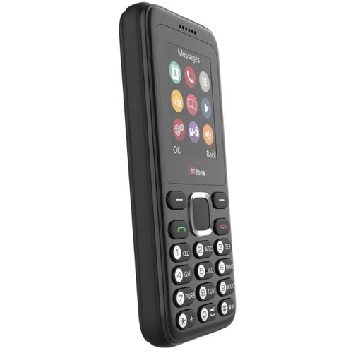 TTfone TT150 Black Dual SIM with Mains Charger, Giff Gaff Pay As You Go