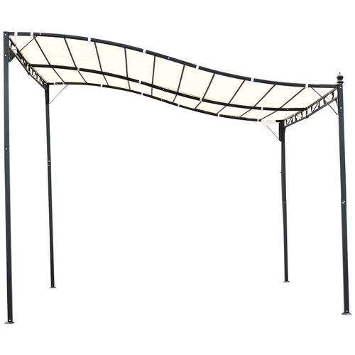 Wall Mounted Black Cream White 3x3 m Awning Metal Frame