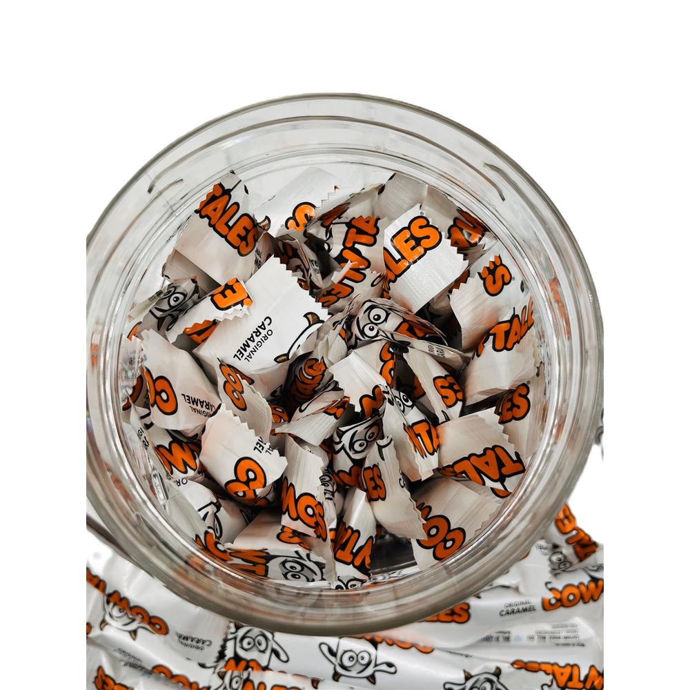 Cow Tales Jar - Vanilla Flavour Chew with Soft Centre - Imported from USA - Date Assured - 40 Individually Wrapped Pieces