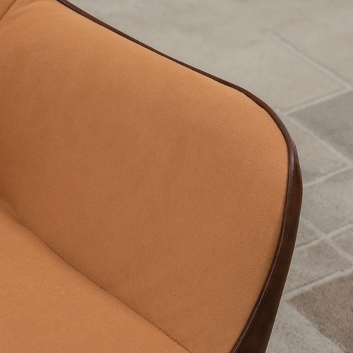 Accent Chairs Velvet Armchairs for Living Room and Bedroom Light Brown HOMCOM