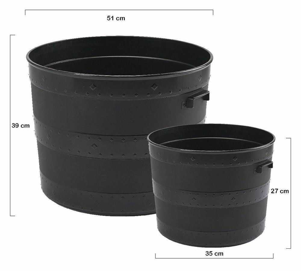 Whitefurzee Blacksmith Tub Planter - 24L or 102L - Indoor/Outdoor - High Quality & Durable - Handle for Easy Moving