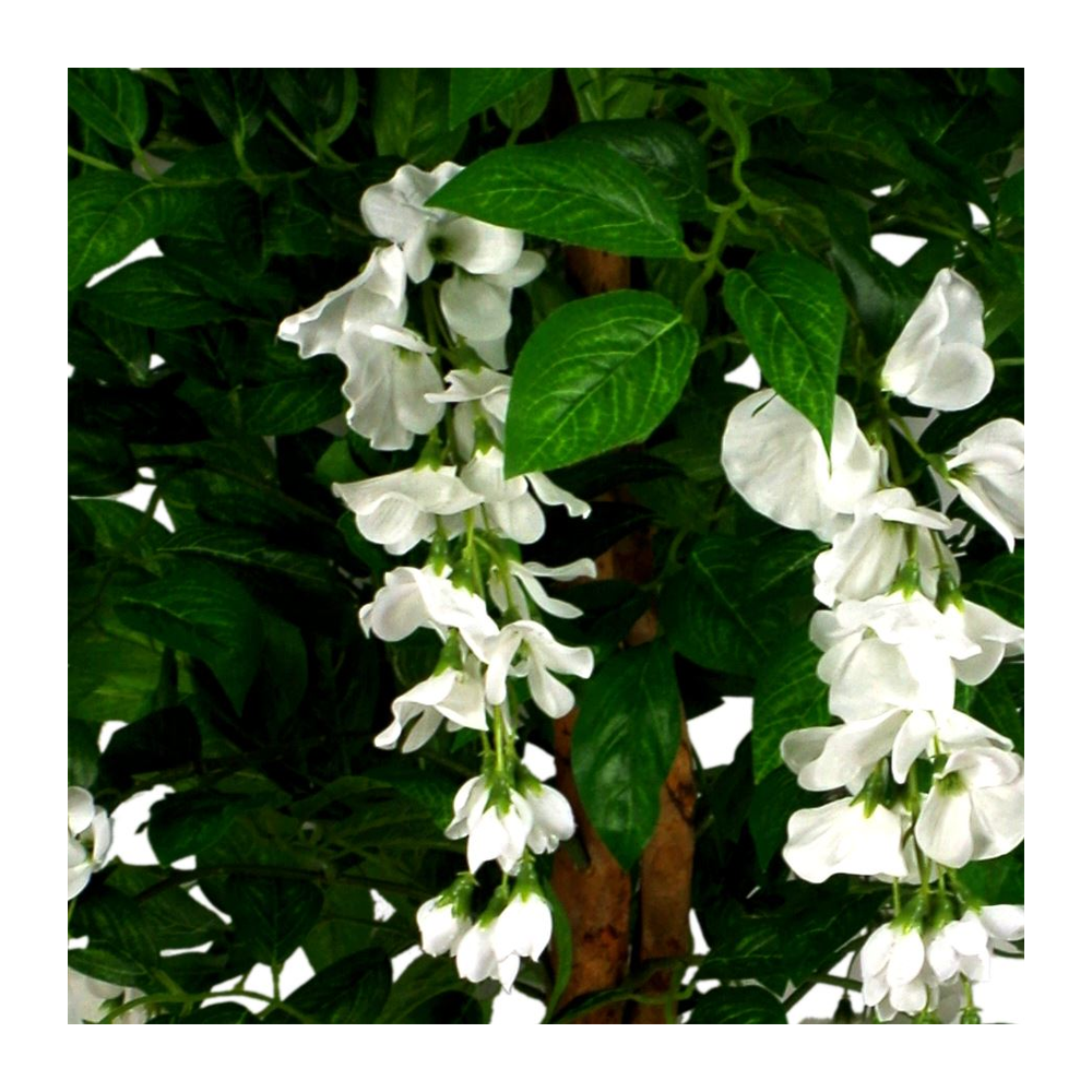 Premium 130cm Artificial Wisteria Tree - White Flowers - Lifelike Luxury - Best Quality