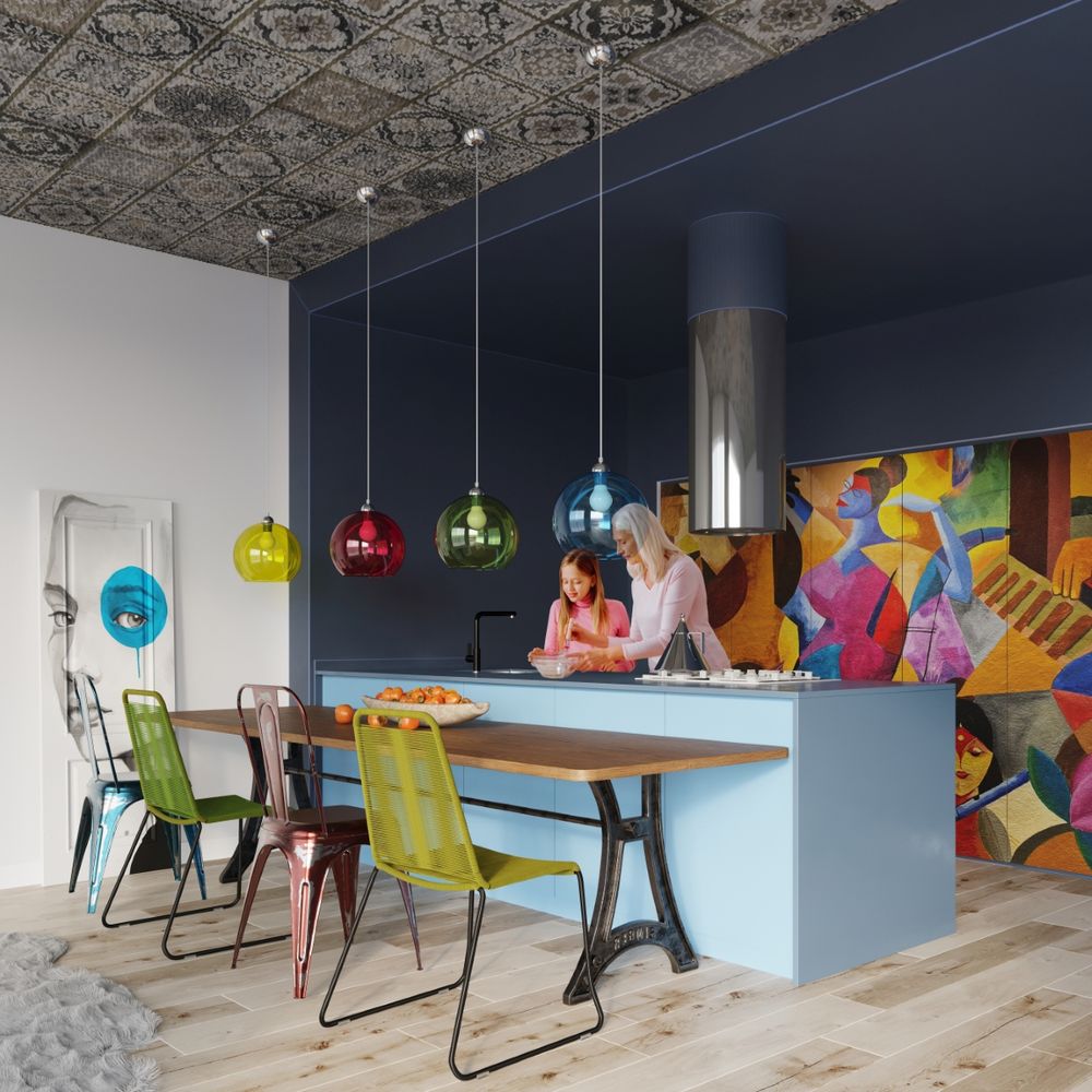 Stylish Pendant Lamp: Steel & Glass, Minimalistic Design, E27