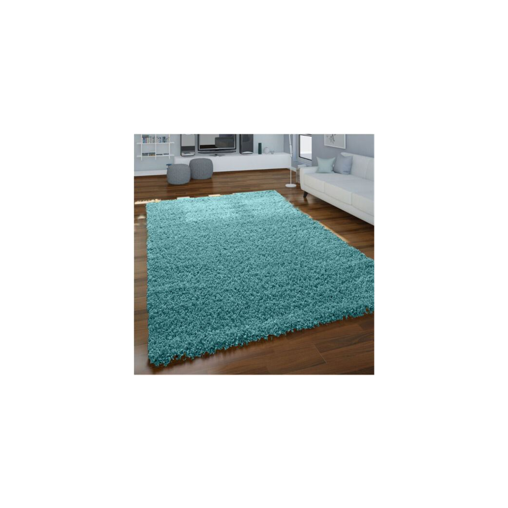 Premium Duck Egg Blue Shaggy Rug - 160 x 230 - High Quality & Soft Texture - Perfect for Any Room!