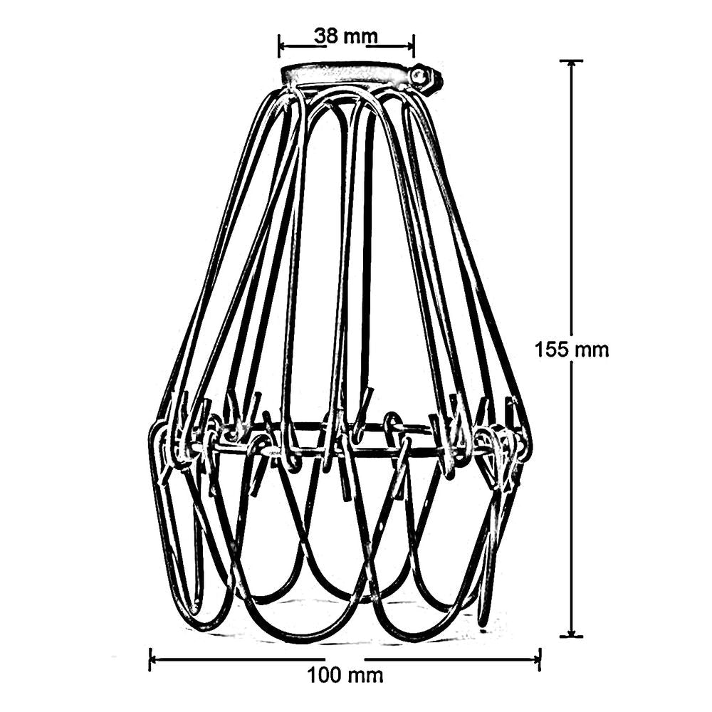 Vintage Industrial Metal Wire Cage Wall Lamp Guard Retro Light Shade Protection