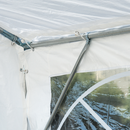 8m Gazebo Garden Marquee Canopy Party Carport Shelter White Outsunny