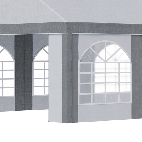 8 x 4m Party Tent, Marquee Gazebo with Sides, Eight Windows and Double Doors