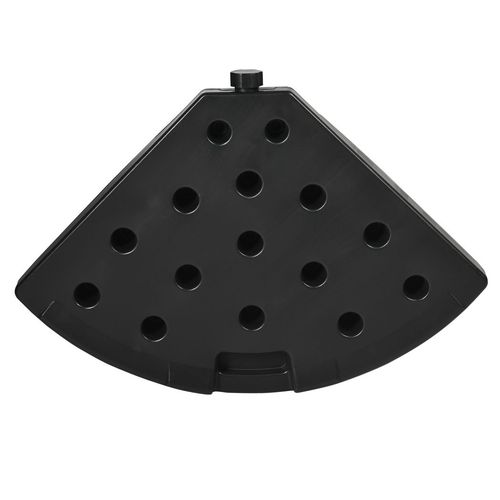 Outsunny 4PCs Parasol Bases Umbrella Weights w/ Handles for Garden Patio, Black