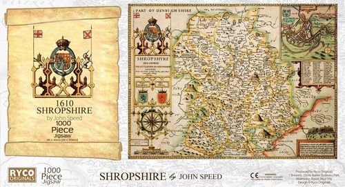 Shropshire Historical Map 1000 Piece Jigsaw Puzzle (1610)