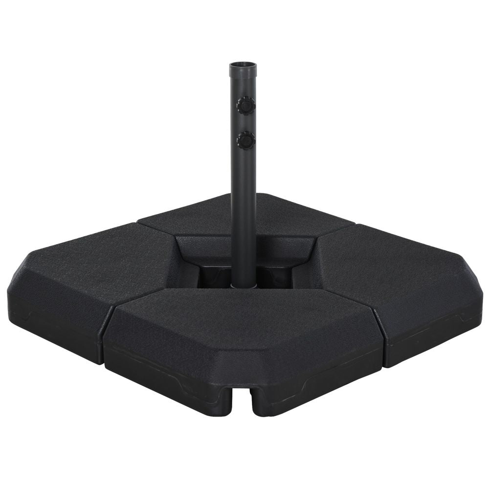 High-Quality HDPE 4-Part Fillable Parasol Base - Strong & Durable - Fits 48mm Poles - Secure & Stylish
