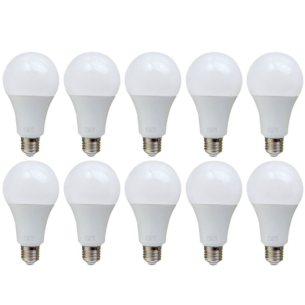 18W E27 Screw LED Light GLS bulbs, Energy Saving Edison Cool White 6000K non dimmable lights