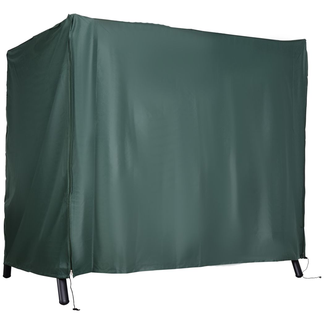 Outsunny 164cm Height Oxford Polyester Waterproof Swing Chair Cover Green Deep Green 205cmx124cmx164cm;