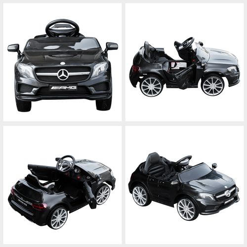 6V Licensed Mercedes Benz Kids Ride On Car W/ Remote Light Music Black