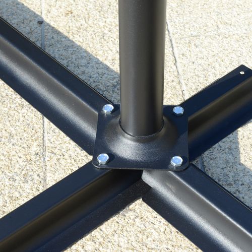 2.7m Garden Banana Parasol Cantilever Umbrella with Crank Green