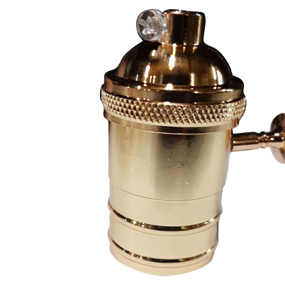 Vintage Switch Bulb Holder Industrial Antique Retro Edison Lamp Light - High Quality E27 Screw - 100W